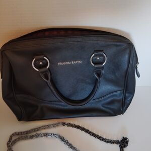 Franco Sarto Black Satchel with Chain Strap